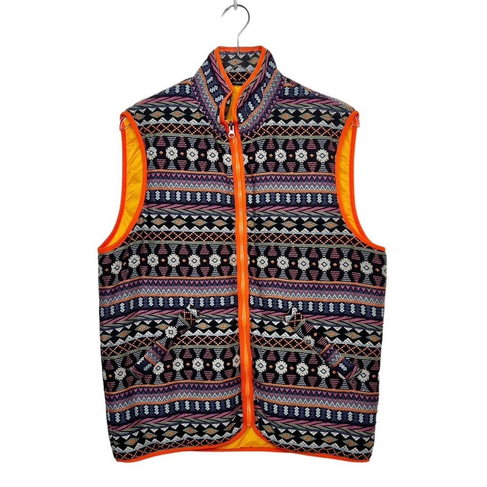 Zara Men’s Fair Isle Puffer Jacket Gest Sz S